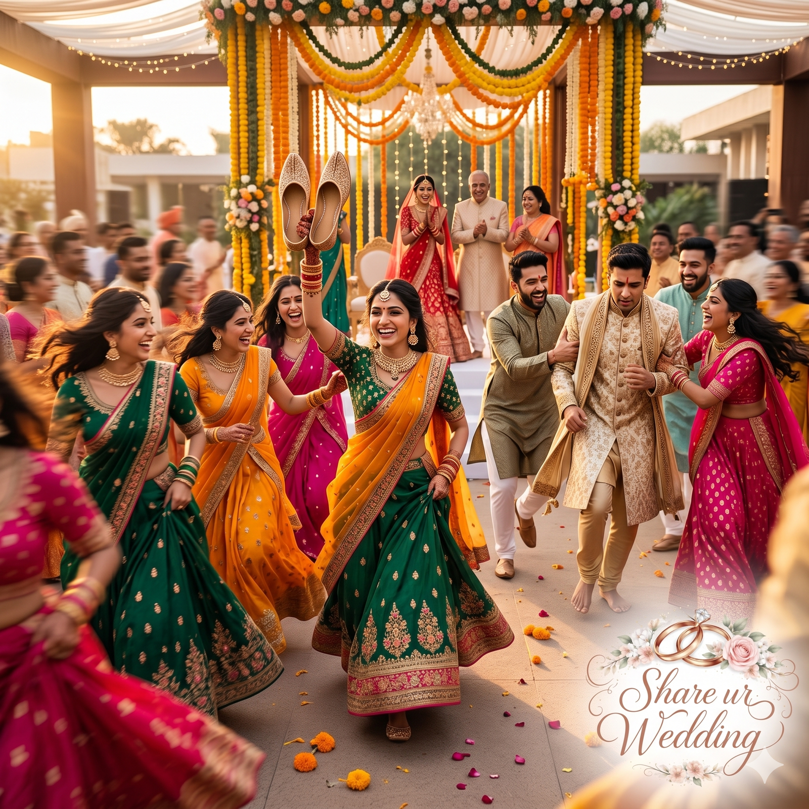 Joota Chupai: The Great Shoe Chase Candid Action Shot