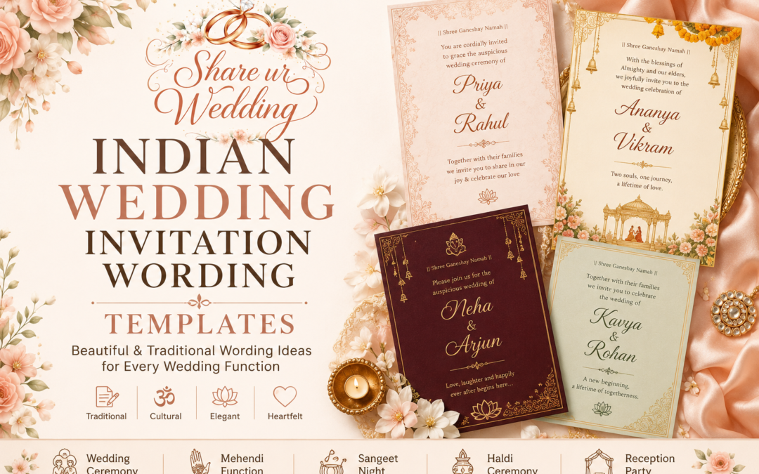 Indian Wedding Invitation Wording & Templates 2026: The Complete Guide for Every Ceremony, Culture, and Format