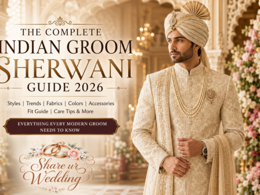 The Complete Indian Groom Sherwani Guide 2026: Fabrics, Colours & Where to Buy The Complete Indian Groom Sherwani Guide 2026: Fabrics, Colours & Where to Buy